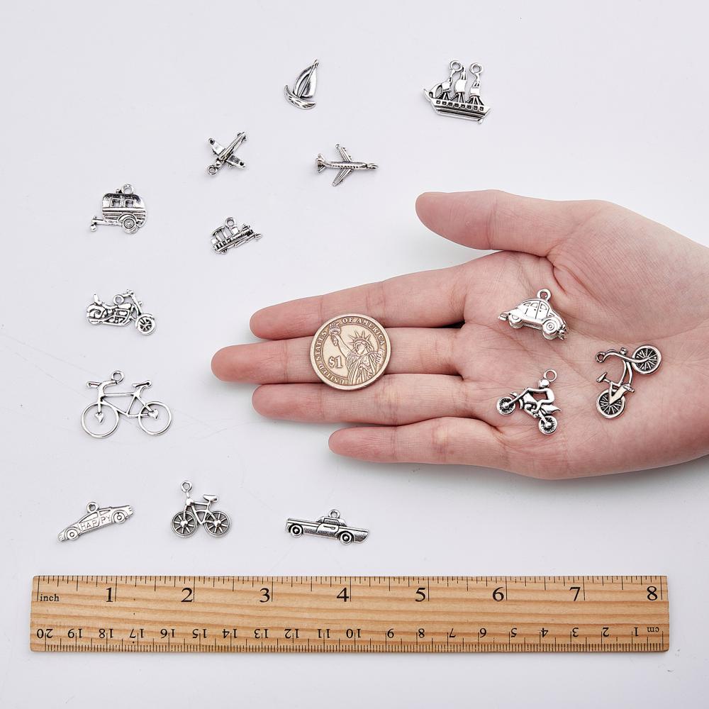 Assorted Vehicle Shaped Alloy Pendants for DIY Accessories